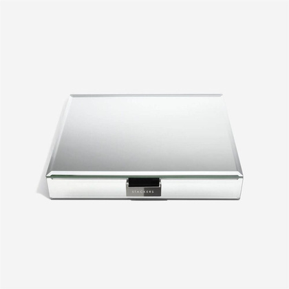 Szkatułka na biżuterię Stackers classic velvet szklana z pokrywką z czarną wyściółką