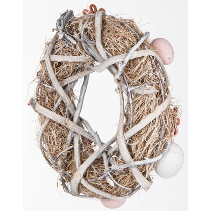 Wianek stroik dekoracyjny grey średnica 24 cm