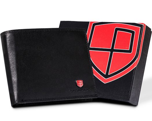 Skórzany portfel męski z zabezpieczeniem rfid protect