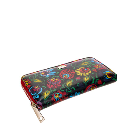 Duży Skórzany Portfel Damski BajuBaj – Kolorowa Elegancja i Praktyczny Styl w Jednym PD090s169