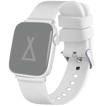 LAVVU Biały silikonowy pasek do zegarka dla APPLE WATCH 38-40 mm