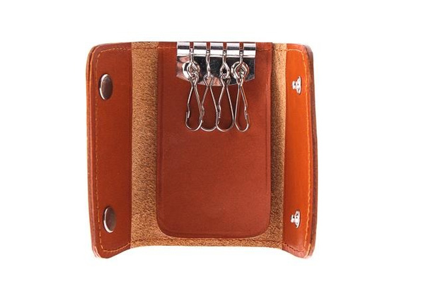 Etui na klucze skórzane Vintage P10 koniak