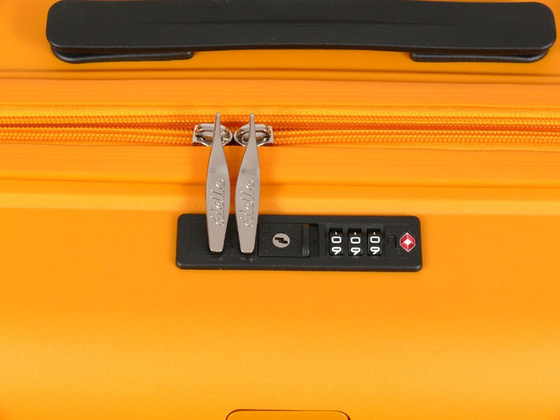 Walizka DIELLE 100 4k 66cm średnia żółta PP z poszerzeniem