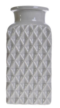 Wazon wytłaczany beżowy  średni