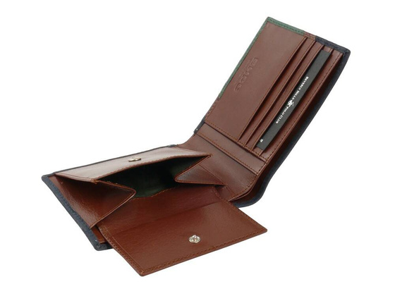 BH-370 SPORT Portfel męski skórzany Granatowy