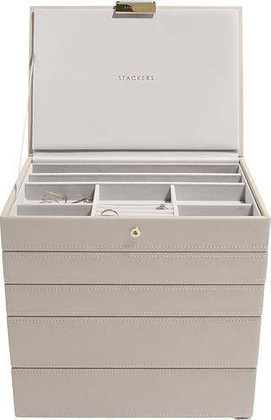 Szkatułka na biżuterię Stackers pięcioelementowa classic taupe