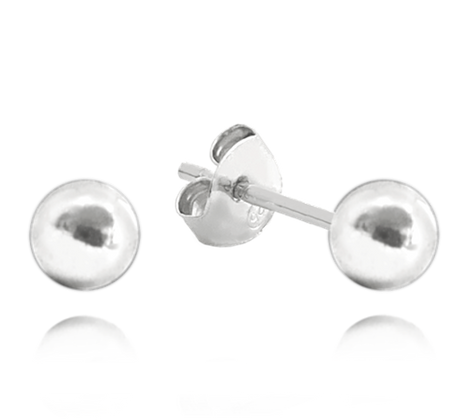 Kolczyki srebrne KULKI 5 mm
