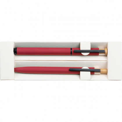 Zestaw piśmienny długopis i pióro kulkowe