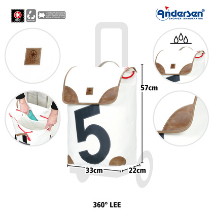 Wózek na zakupy ANDERSEN Royal 166 360° LEE