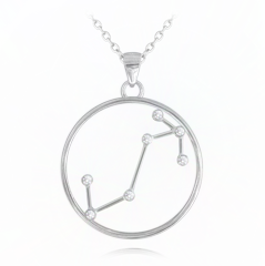MINET Srebrny naszyjnik Stars Zodiac SKORPION Czech Crystal