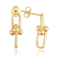 MINET Eleganckie złote kolczyki kulki Au 585/1000 2,30g