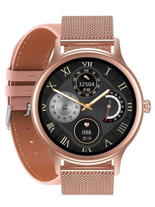 SMARTWATCH PACIFIC 18-1 - BRANSOLETA + PASEK: Rosegold / Różowy (zy697a)