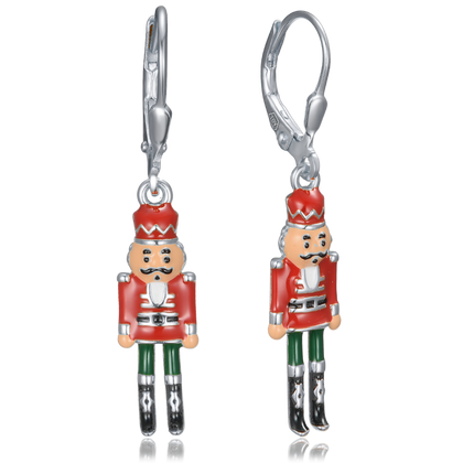 MINET Srebrne kolczyki dziadek do orzechów