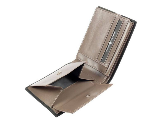 BH-372 SPORT Portfel męski skórzany Szary