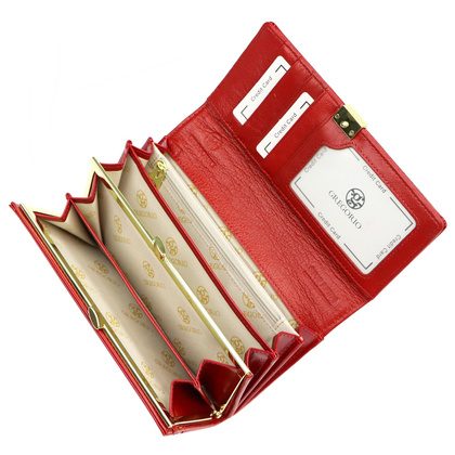 Portfel damski skórzany PELLUCCI NL-100 Czerwony