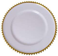 Podtalerz biały ze złotymi kuleczkami