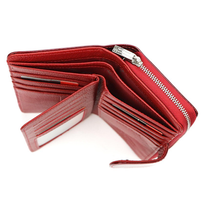 Duży skórzany portfel damski Pierre Cardin