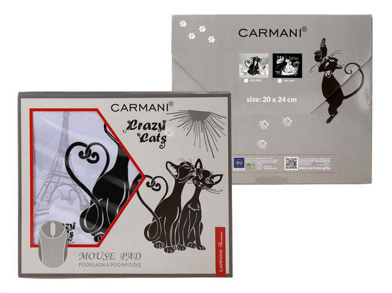 Podkładka pod mysz komputerową - Koci świat, Koty w Paryżu (CARMANI)