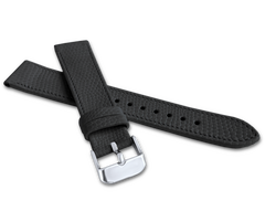 MINET Czarny pasek LIZARD z wzorem jaszczurki z luksusowej skóry Top Grain - 16