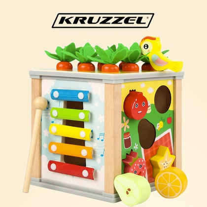 Kostka edukacyjna drewniana- sorter Kruzzel 22566