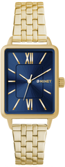MINET Złoto-granatowy damski zegarek SIENA ze złotą stalową bransoletką