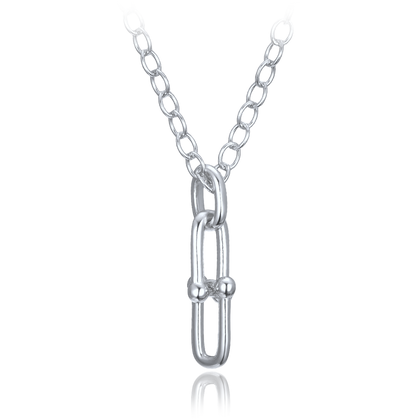 MINET Nowoczesny srebrny naszyjnik