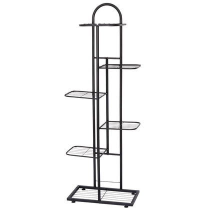 Kwietnik 6-poziomowy na doniczki metalowy czarny 118cm