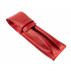 068 Piórnik skórzany 2-komorowy-czerwony KEMER