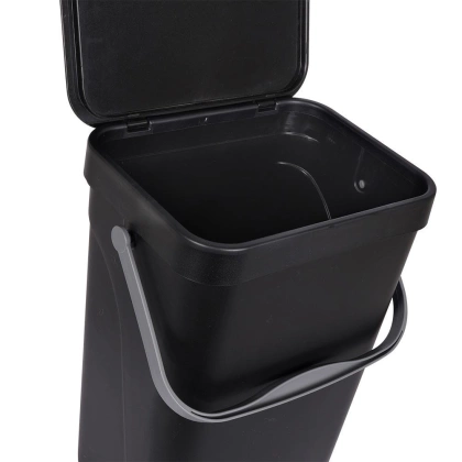 Kosz na śmieci odpady zawieszany na drzwi szafki czarny 10 l