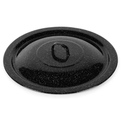 Pokrywka do kociołka emaliowana czarna 40 cm