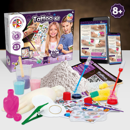 Tattoo Factory Kit II. Gra edukacyjna dostarczany z papierową torebką prezentową