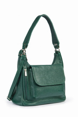 Torebka skórzana na ramię KEMER VOOC EP20 Zielona