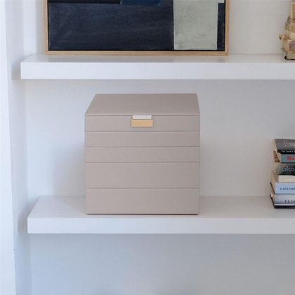 Szkatułka na biżuterię Stackers pięcioelementowa classic taupe