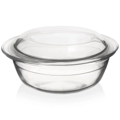 Naczynie żaroodporne szklane z pokrywką 27x23x11,5 cm, 2,2 l