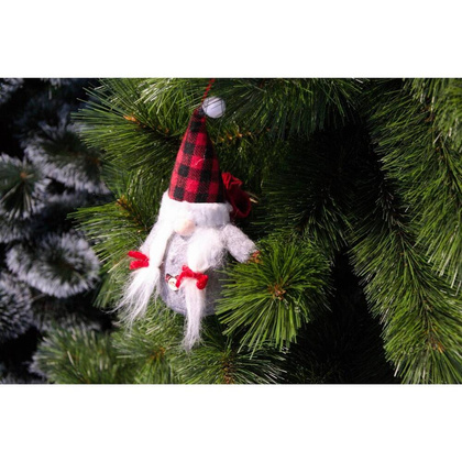 Mikołajek dekoracyjny z workiem na prezent 20cm chłopiec