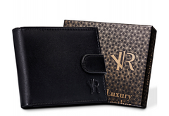 Skórzany portfel męski na zatrzask