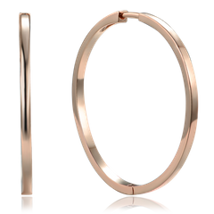 MINET Rose gold srebrne kolczyki kwadratowe koła 4 cm