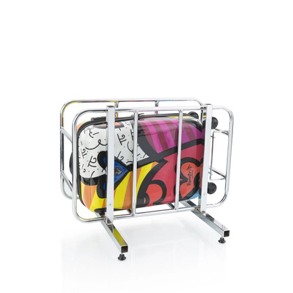 Heys Britto Butterfly twarda duża transparentna walizka na kółkach
