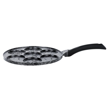 Patelnia do jajek granitowa 7 otworów BLACK LINE 26 cm