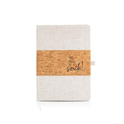 Notes A5 z okładką z lna i korka / BigBang