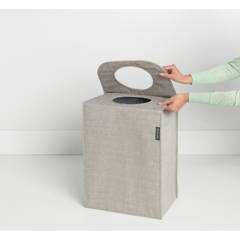 Składany kosz na pranie 55l prostokątny szary 120367