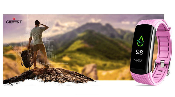 Smartband Giewont GW200-4 + Dodatkowy pasek różowy