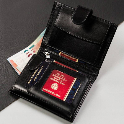 Portfel męski skórzany PTN 317Z-PR 2-1-1 Black