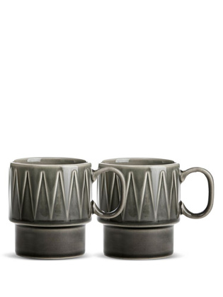 Kubek do kawy COFFEE & MORE 2-szt, szary