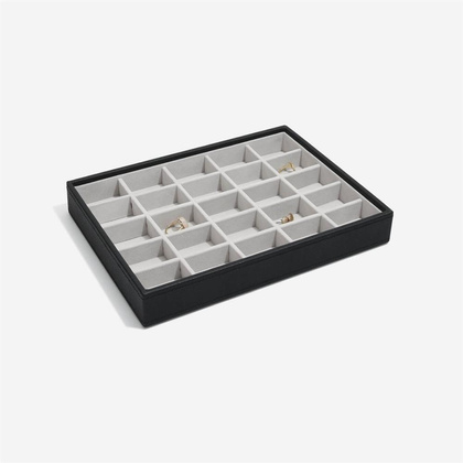 Szkatułka na biżuterię Stackers 25 komorowa classic czarna velvet