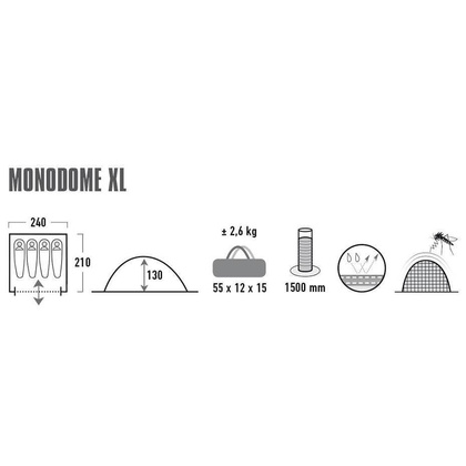 Namiot High Peak Monodome 4 10310 Czarny