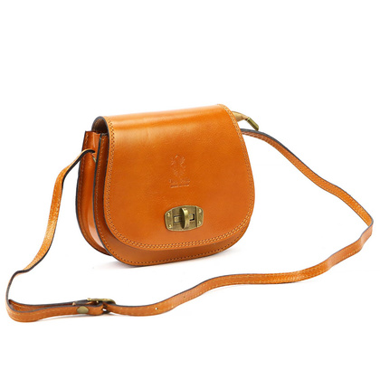 Torebka damska listonoszka, skóra naturalna