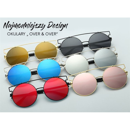 OKULARY LUSTRZANE OVER&amp;OVER - RÓŻOWE ZŁOTO OK83WZ3