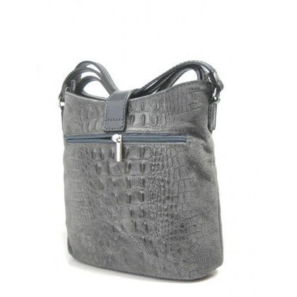 LISTONOSZKA VERA PELLE  SZARA  KROKODYLEK L22G