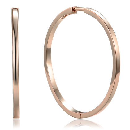 MINET Rose gold srebrne kolczyki kwadratowe koła 4 cm